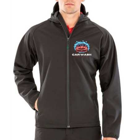 Men´s Recycled 3-Layer Printable Hooded Softshell Jacket R911M