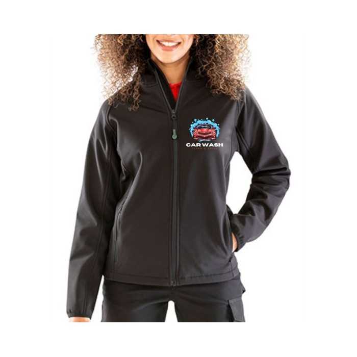 Women's Recycled 3-Layer Printable Hooded Softshell Jacket R911F