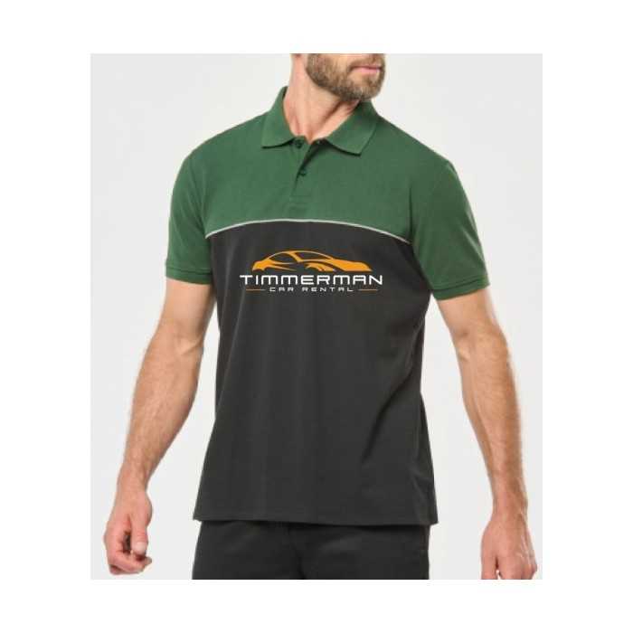 Dwukolorowa koszulka polo z krótkim rękawem WK210