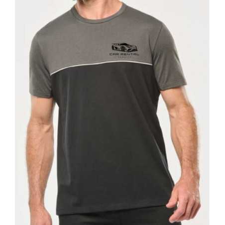 Dwukolorowa koszulka z krótkim rękawem, pochodząca z recyklingu WK304